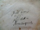 Inscription by Israel Witriol, Joseph Witriol's father