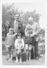 Dad and his three children with his brother Sam 1967
